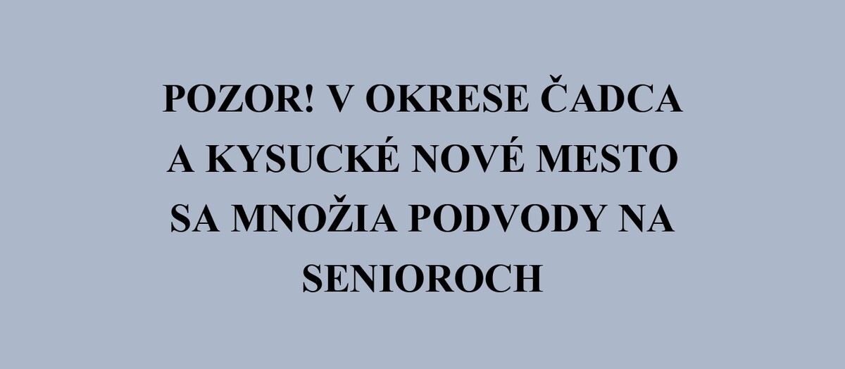 Upozornenie seniori page